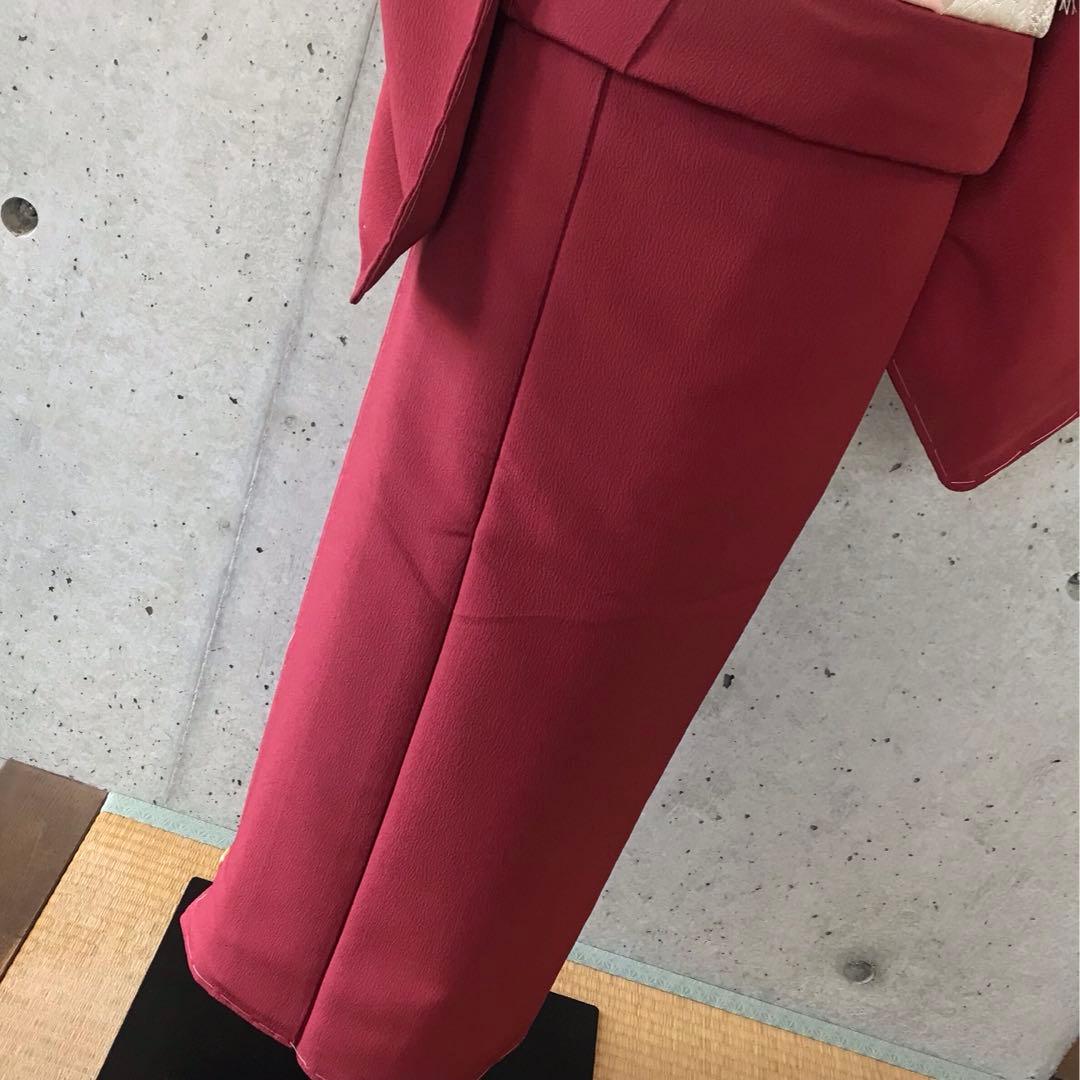 正絹　色無地　一つ紋　袷