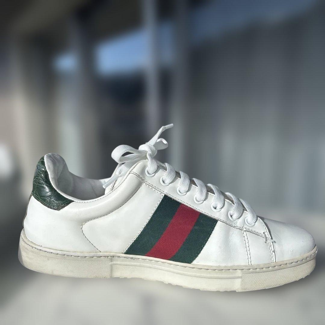 グッチ　シェリーライン　クロコ型押し　スニーカー　GUCCI シューズ　GG
