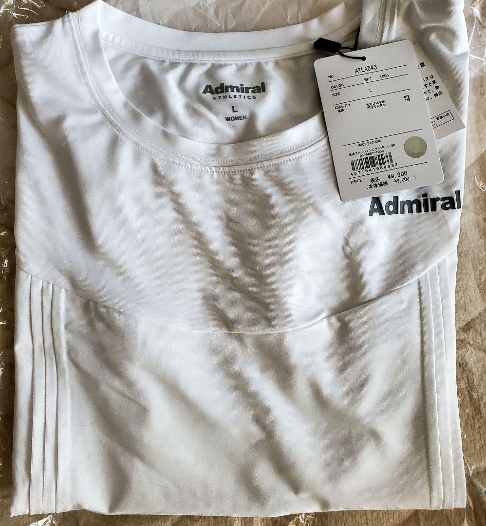 Admiral フロントピンタックTEE ATLA543 ホワイト　Lサイズ