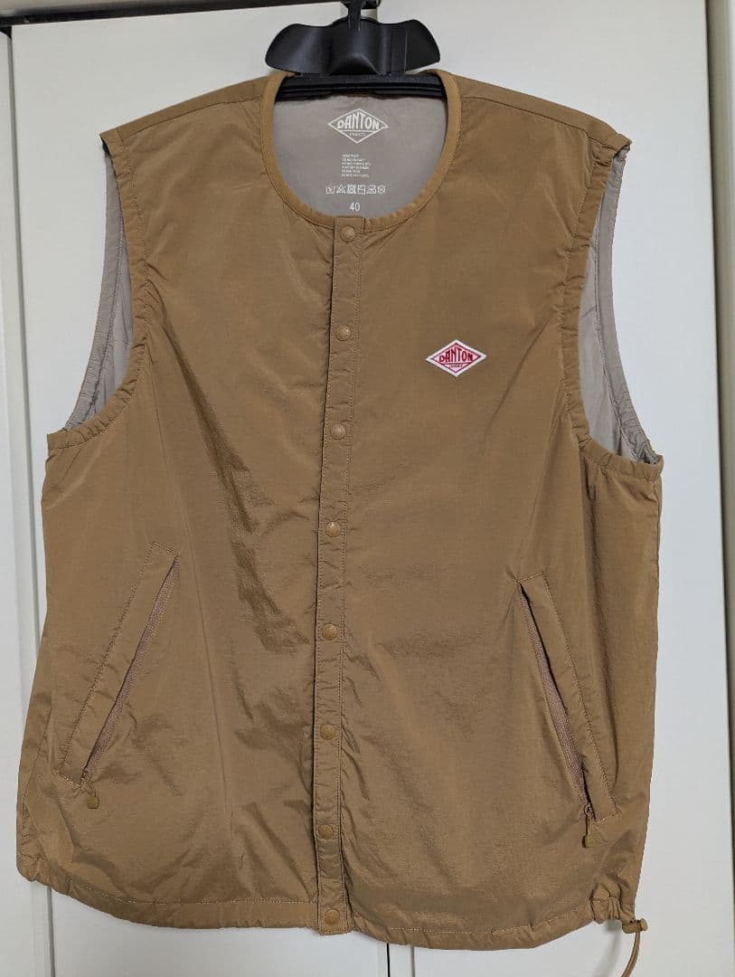 美品　DANTON インサレーションベスト ベージュ サイズ40　Mサイズ