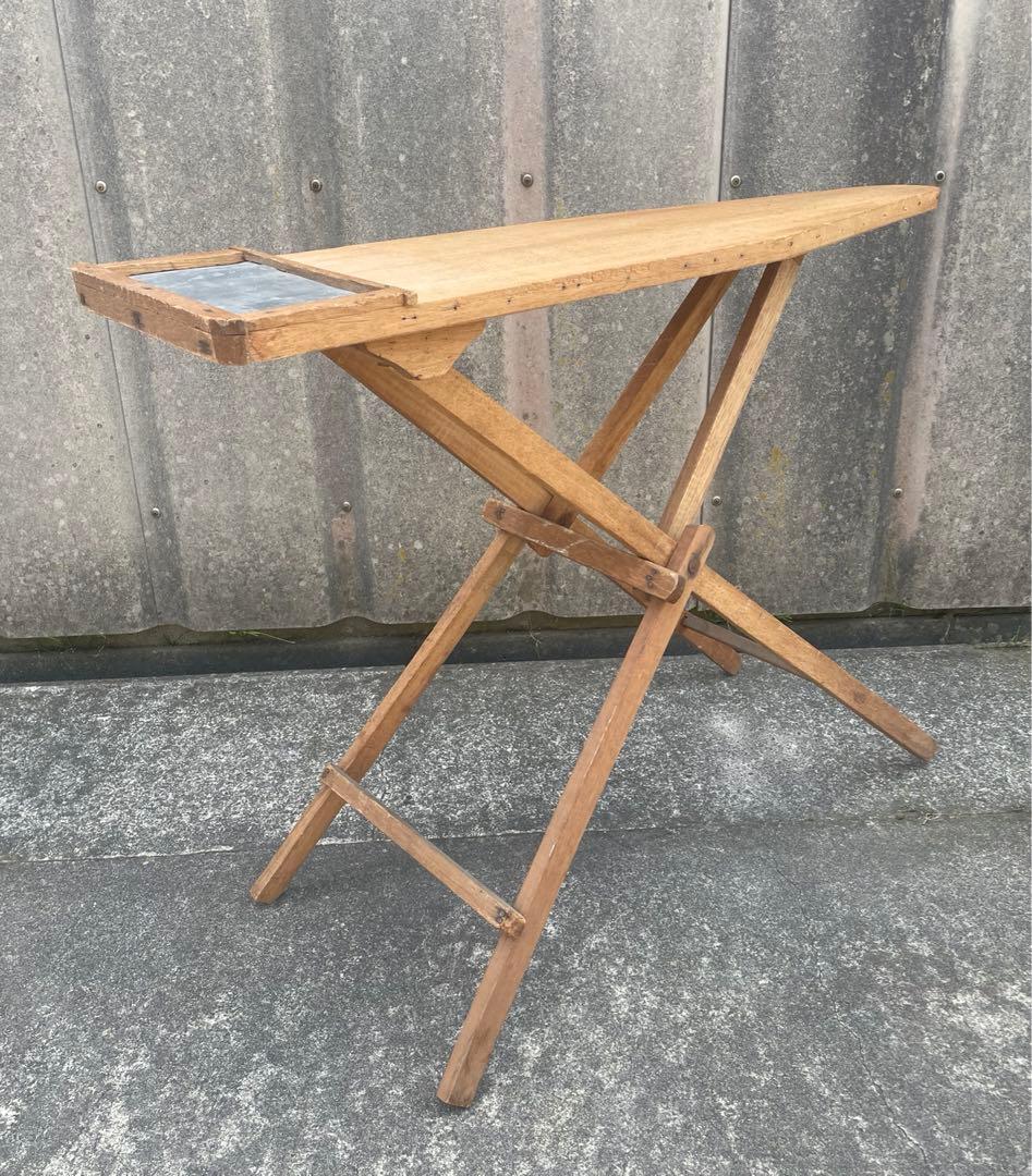 アンティーク/イギリス製/木製/アイロン台/折りたたみ/ディスプレイ/店舗什器