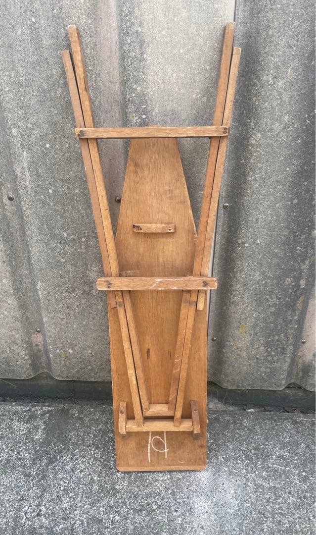 アンティーク/イギリス製/木製/アイロン台/折りたたみ/ディスプレイ/店舗什器