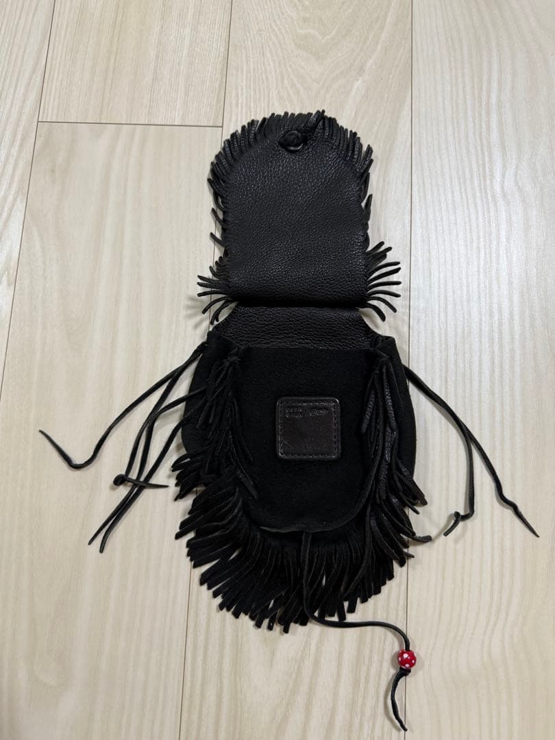 101xx　ゴローズ　ディアスキン腰掛けフリンジバッグ　シルバーコンチョ付