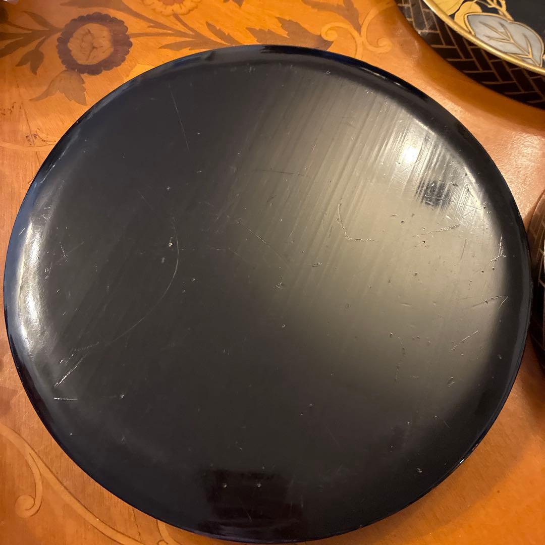 y*k様 最終価格　漆器　丸盆　3枚　江戸期
