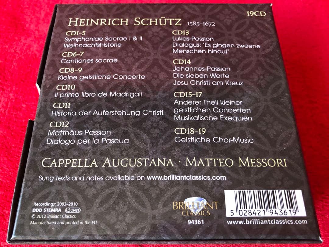 HEINRICH SCHÜTZ EDITION BOX SET