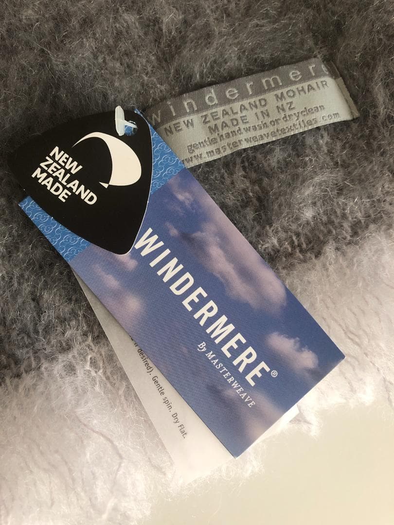 【新品】モヘア100%膝掛け　ニュージーランドmade