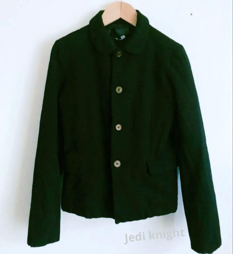 コムデギャルソンコムデギャルソンSエステル黒コムコム　丸襟ジャケット綿絨