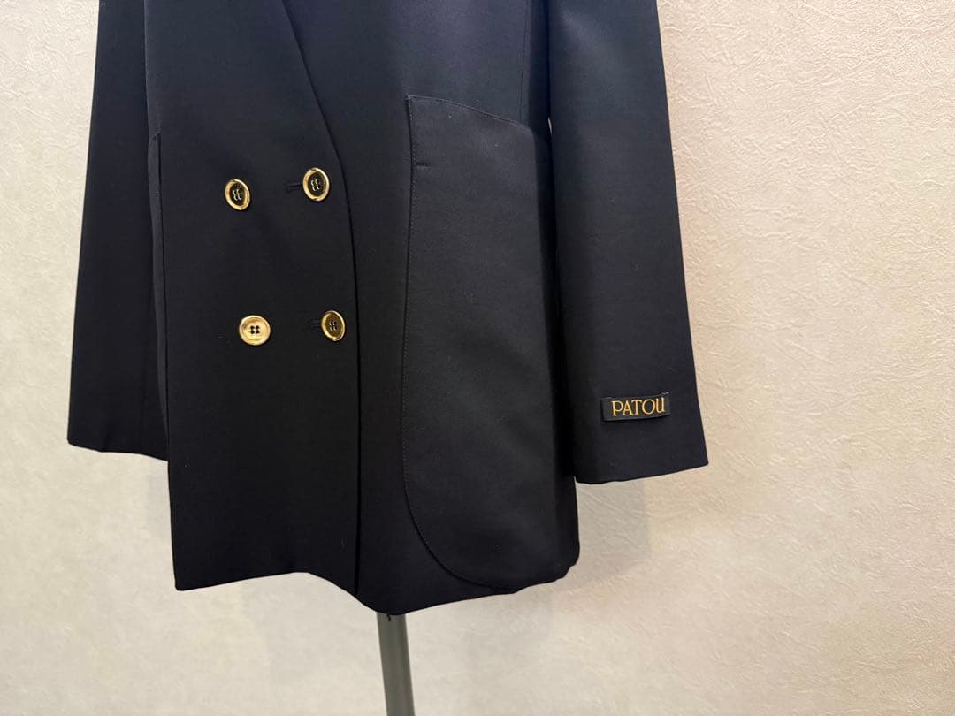 PATOU 14万 テックウールノーカラーダブルブレストジャケット