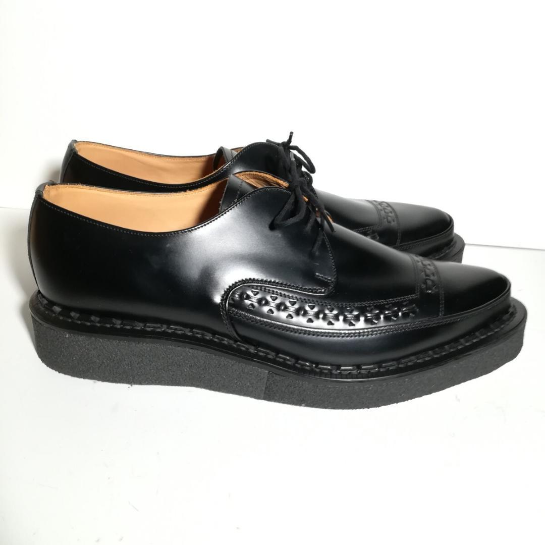 e0013 新品同様・試着程度 ジョージコックス ラバーソールブーツ 10 黒