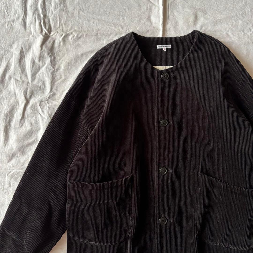 アピースオブライブラリー　コーデュロイ　ジャケット　ノーカラー