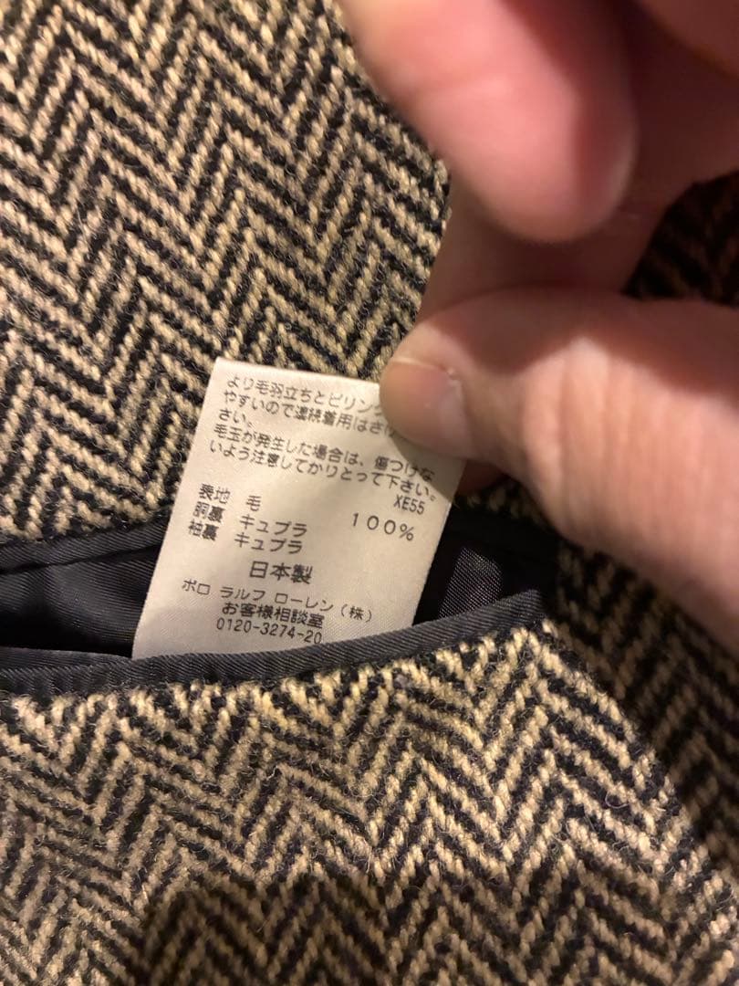 ラルフローレン　日本製　ツイード　ヘリンボーン　ジャケット