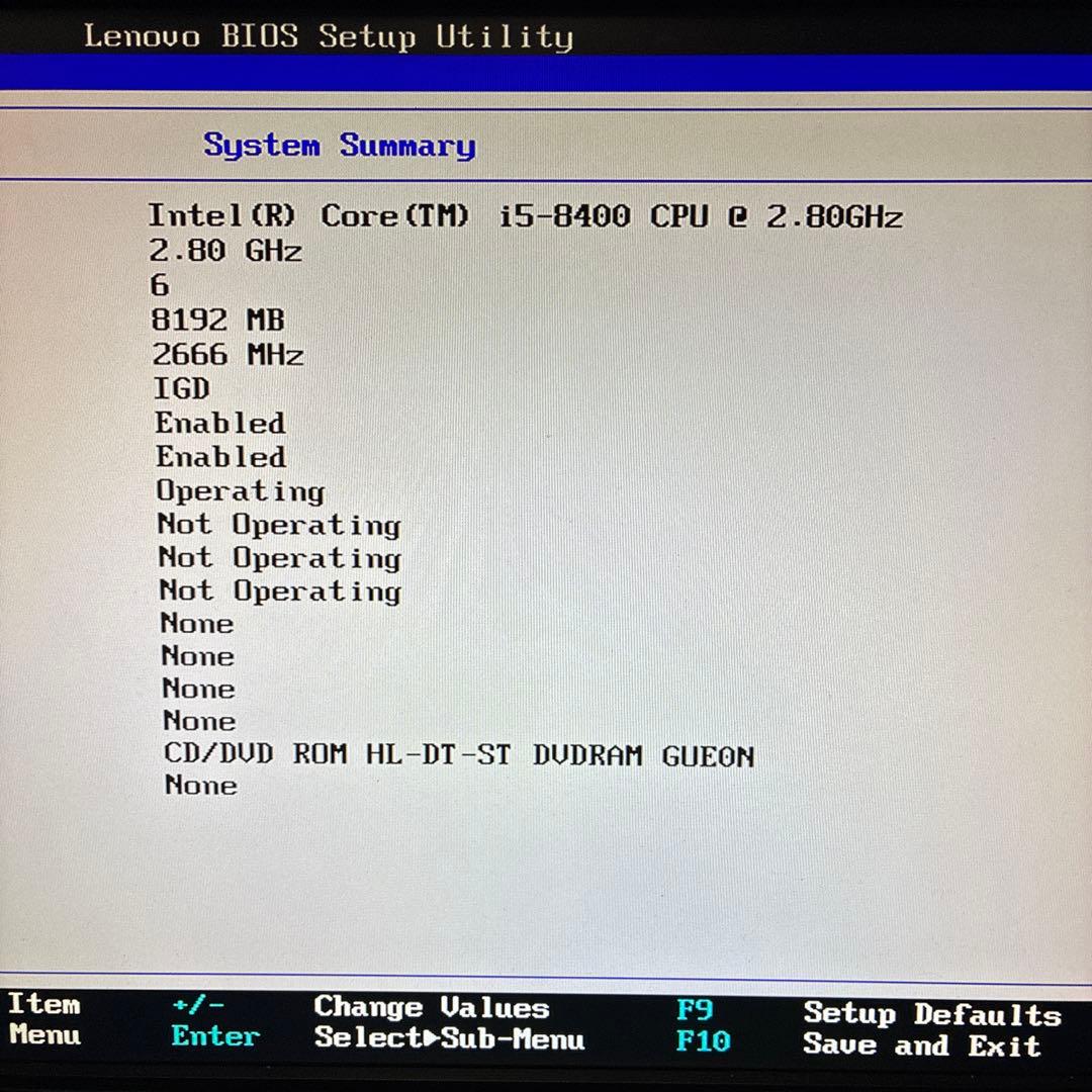 8世代！Core i5！ThinkCentre M720sBIOS確認済ジャンク