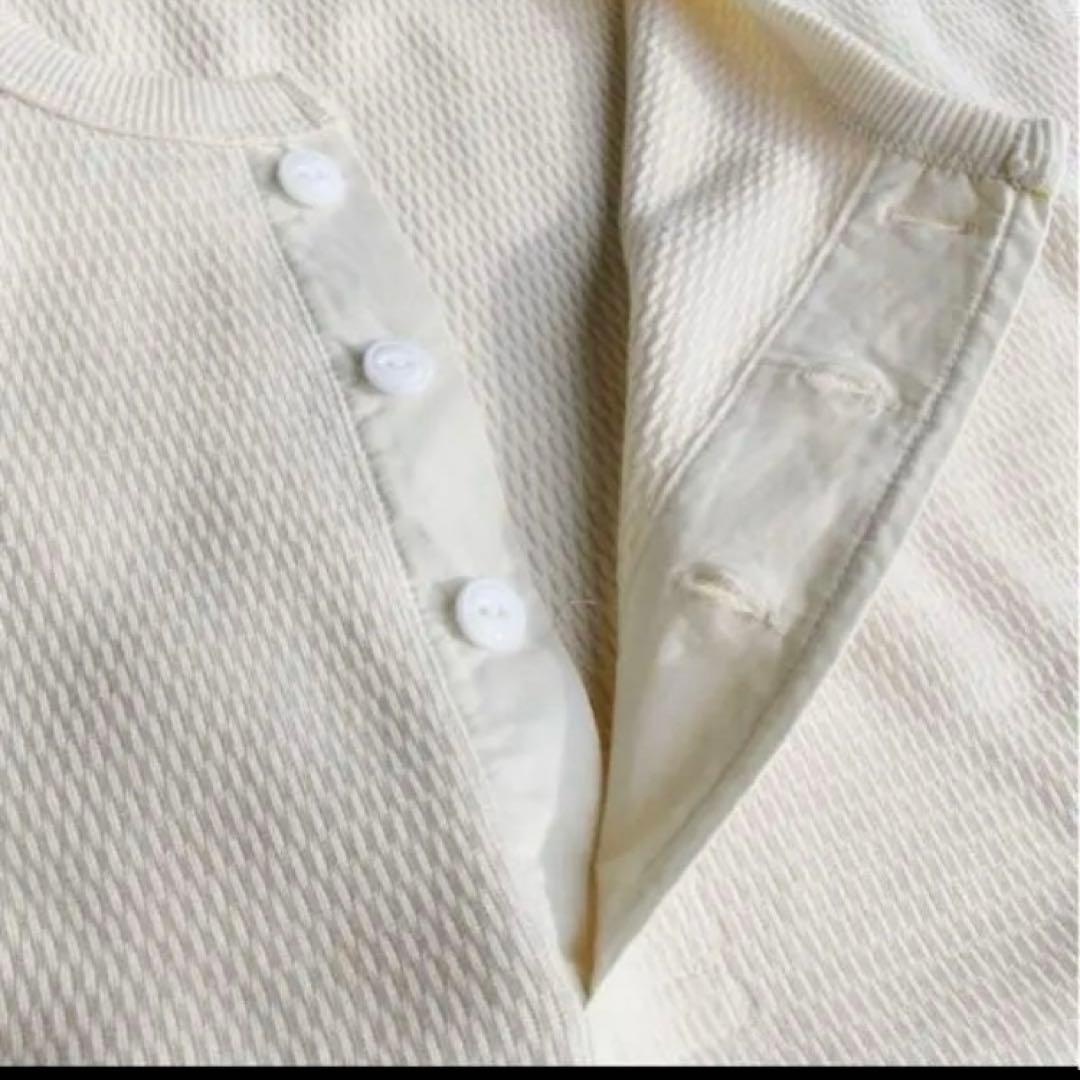 【M】ヘルスニット ハニカム サーマル ヘンリーネック Tシャツ 52034 ④