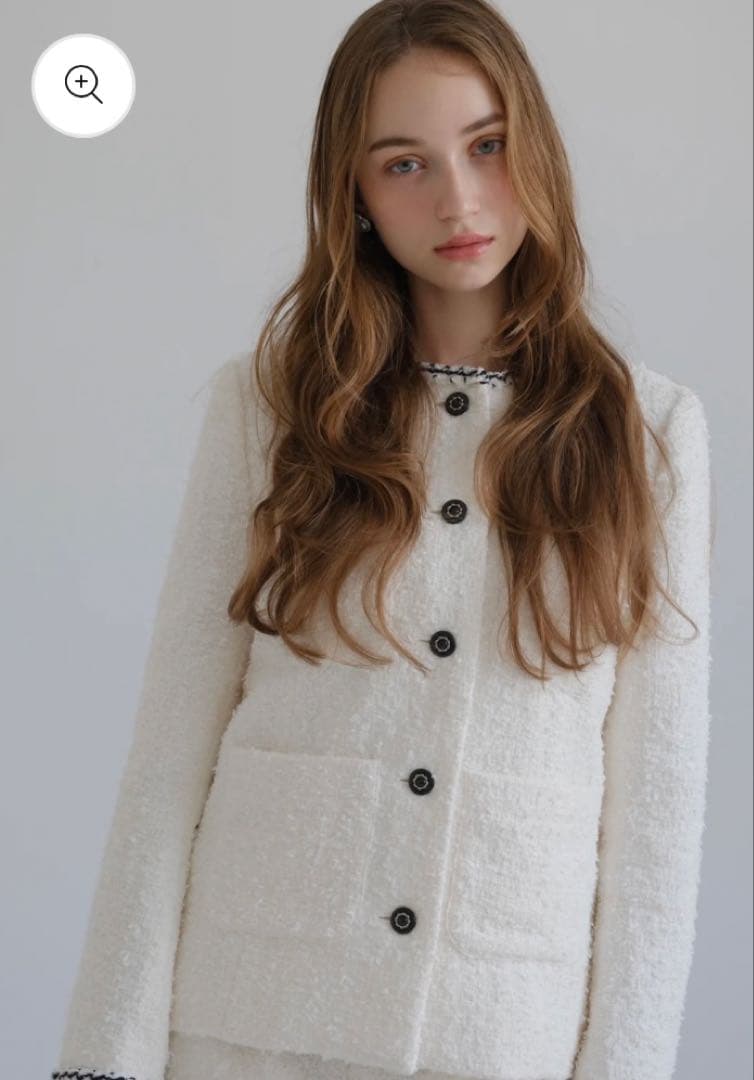 【新品タグ付】CARLA カーラ Tweed jacket / White