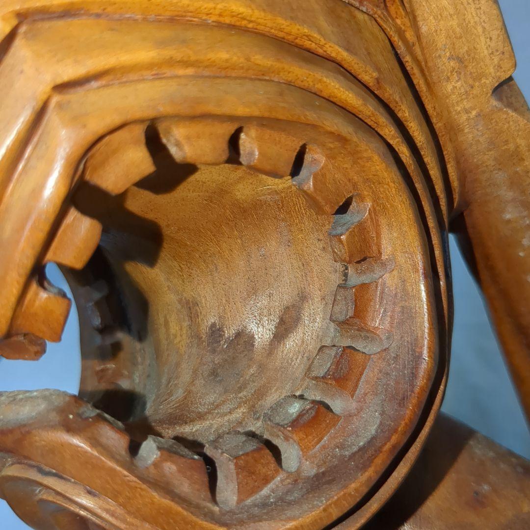 ハワイ　木彫りティキ像　特大サイズ67cm 80年代製　レトロ雑貨