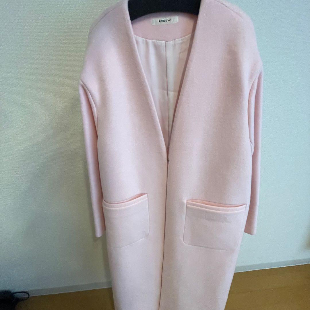 新品未使用タグ付き　ROUGE VIF ノーカラーコート