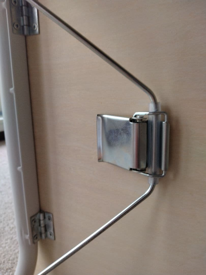 【良品】MUJI無印 スチールパイプテーブルと折りたたみチェア/机デスク椅子/白