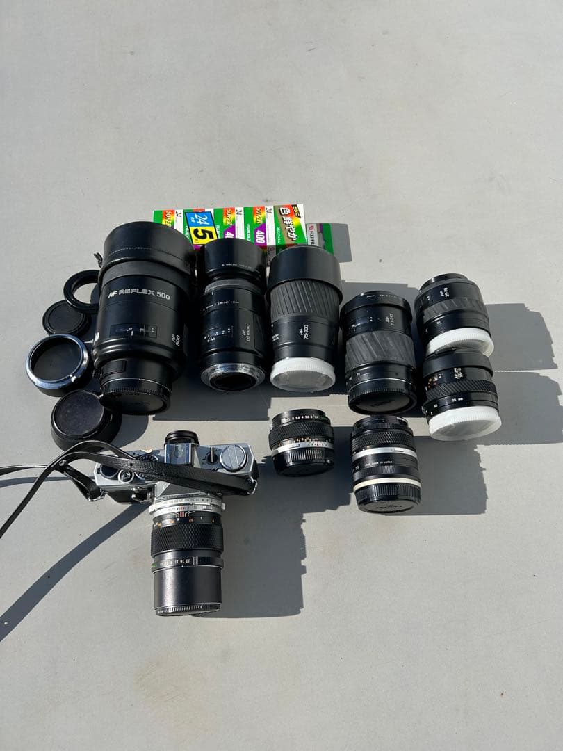 カメラセットMINOLTA ミノルタ　オリンパス　レトロ　動作未確認　レンズ