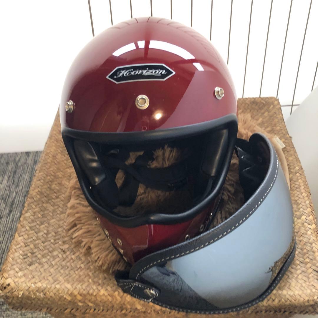 Horizon フルフェイスヘルメット Lサイズ レッド　ゴーグル付き！！