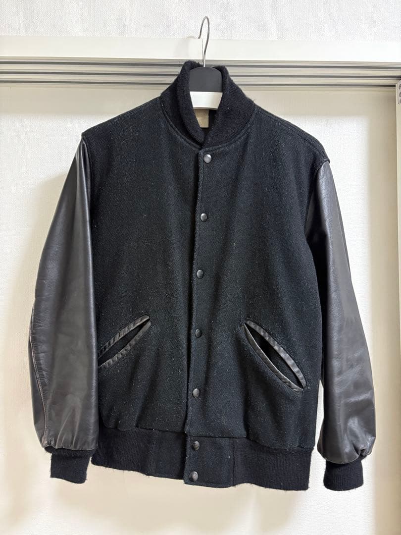 Howe 80s ウール　袖レザー スタジャン vintage