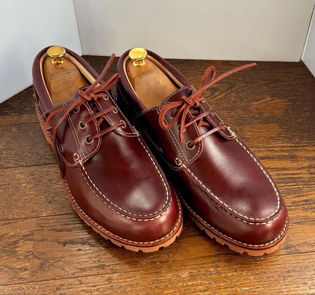 【Lands' End】ランズエンド レザーレースアップ ボートシューズ