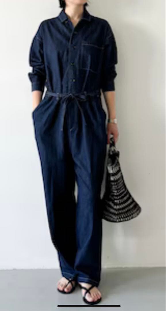 みち かぐれ　　デニムオールインワン