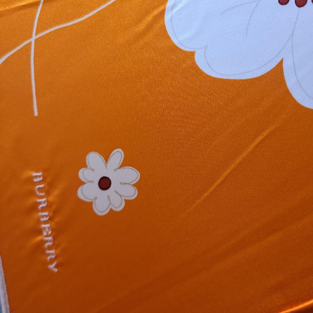 未使用　BURBERRY オレンジ 花柄 長傘