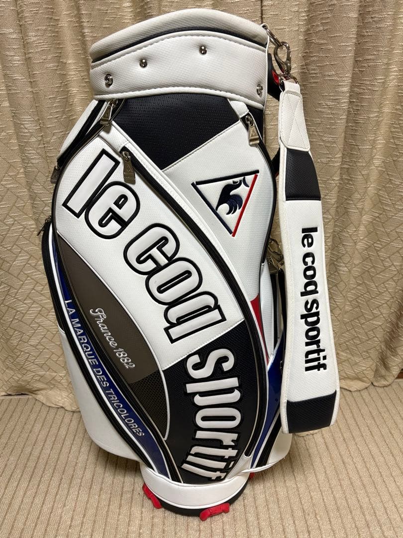 le coq sportif キャディバッグ ホワイト/ブラックおまけ付き