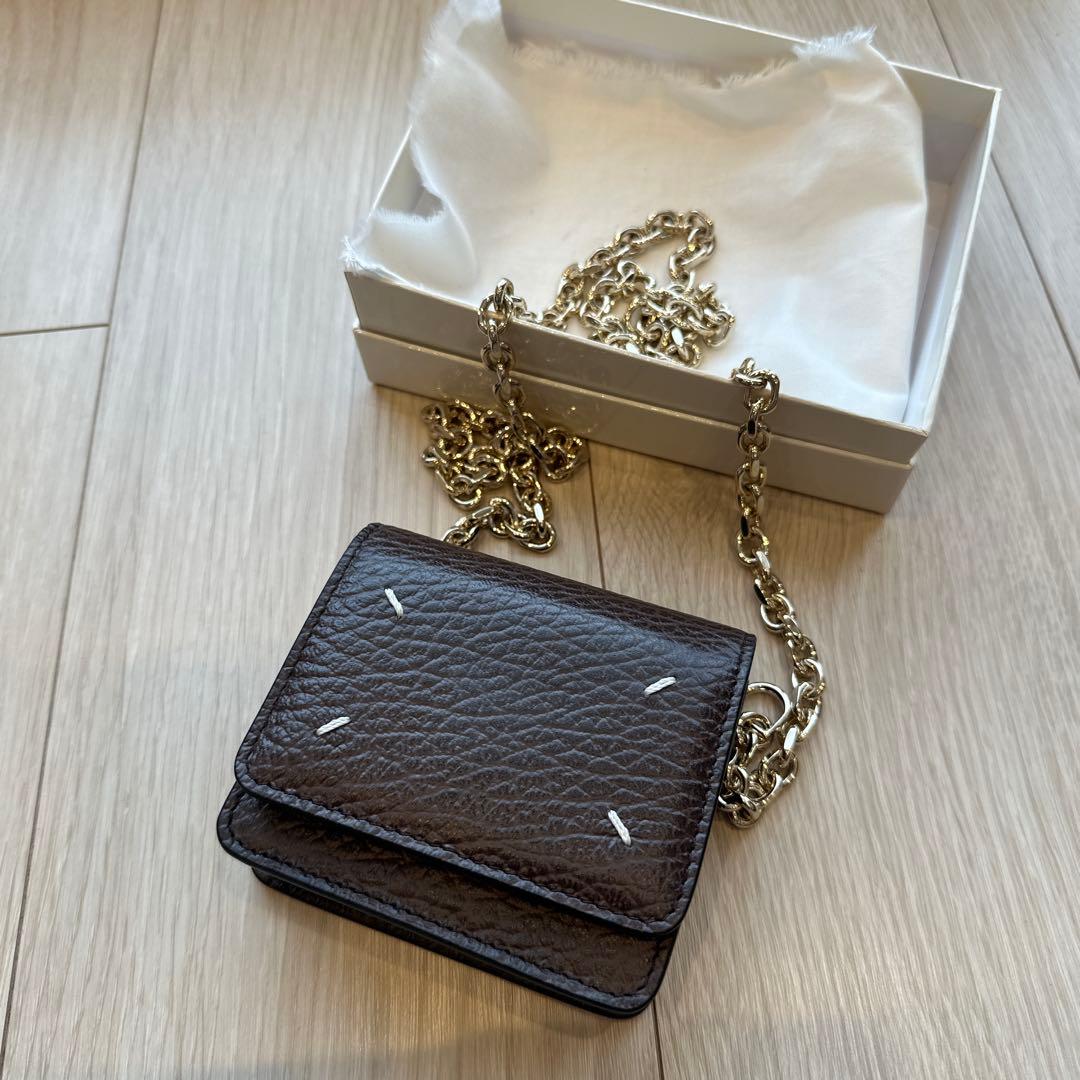 【新品・未使用品】マルジェラ　　カードケース　ショルダー　チェーン付き