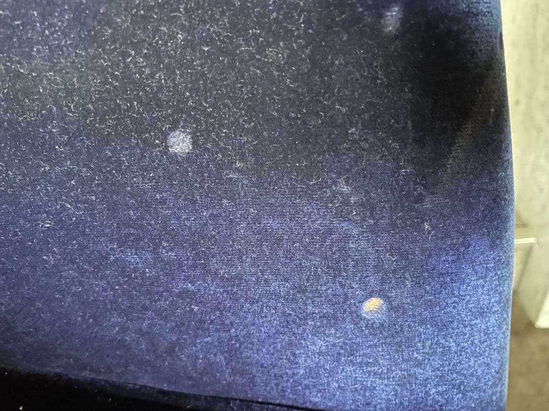 昭和レトロ ネイビー ベルベット ダイニングチェア