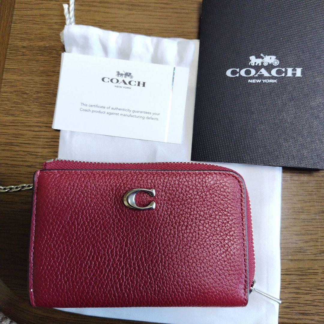 COACH レザー ケース レッド