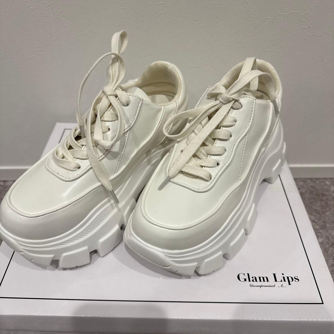 グラムリップス　ホワイト 厚底スニーカー