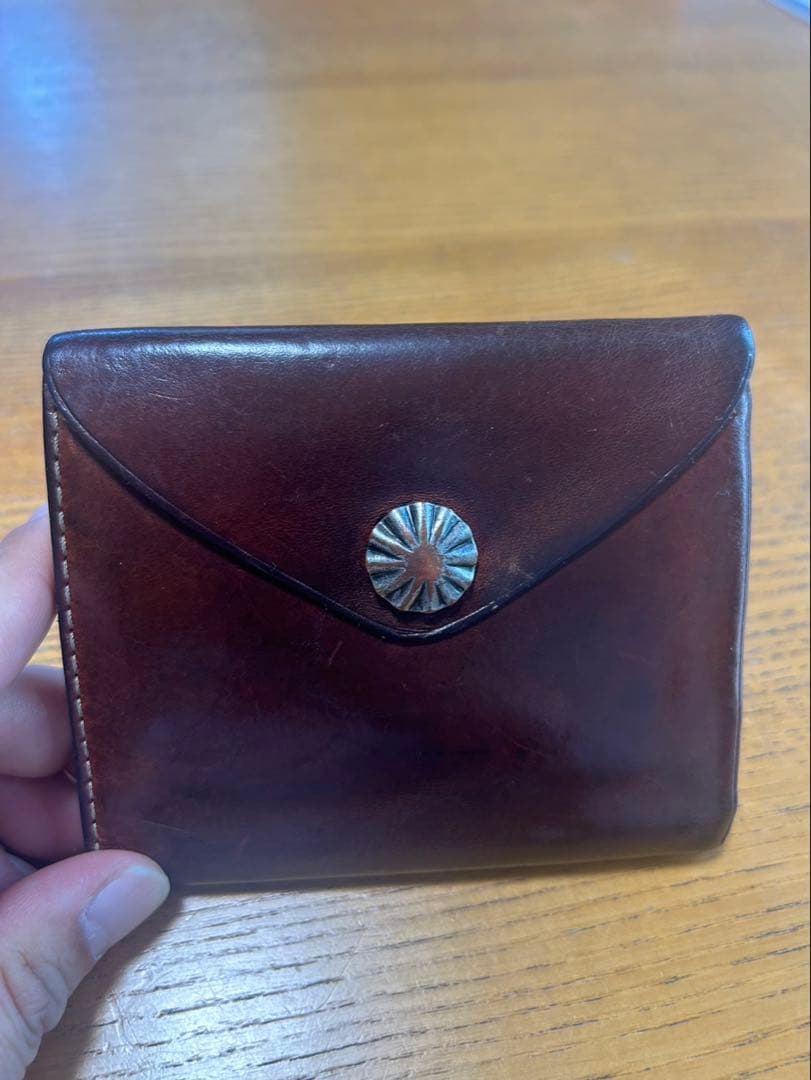 もちきち　ダブルアールエル　RRL ダークブラウン 二つ折り財布