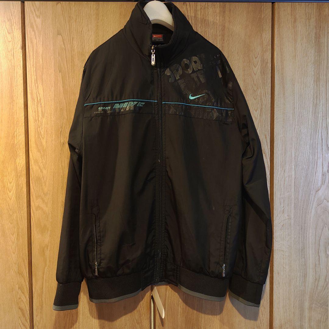 90‘　ナイキ　ナイロンジャケット　ロゴ　刺繍　L程度