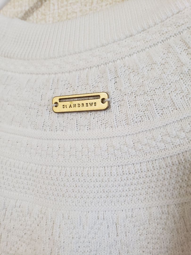 St Andrews ゴルフ ホワイト プルオーバーセーターM