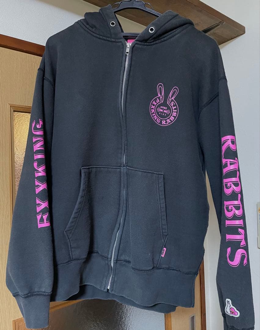 FR2 梅 ジップパーカー ブラック ピンク 限定