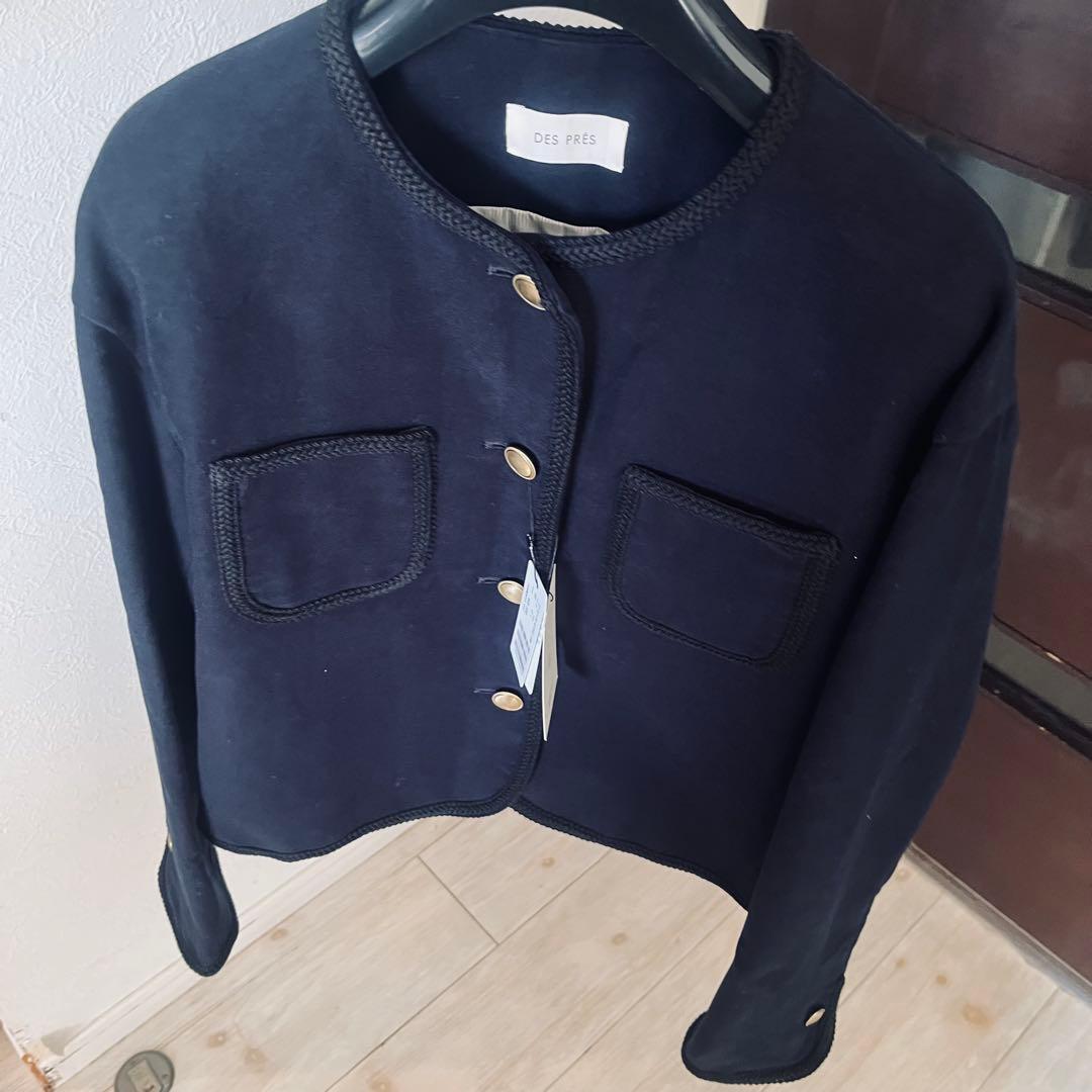 新品☆TOMORROWLAND コットンモールスキン クルーネックジャケット