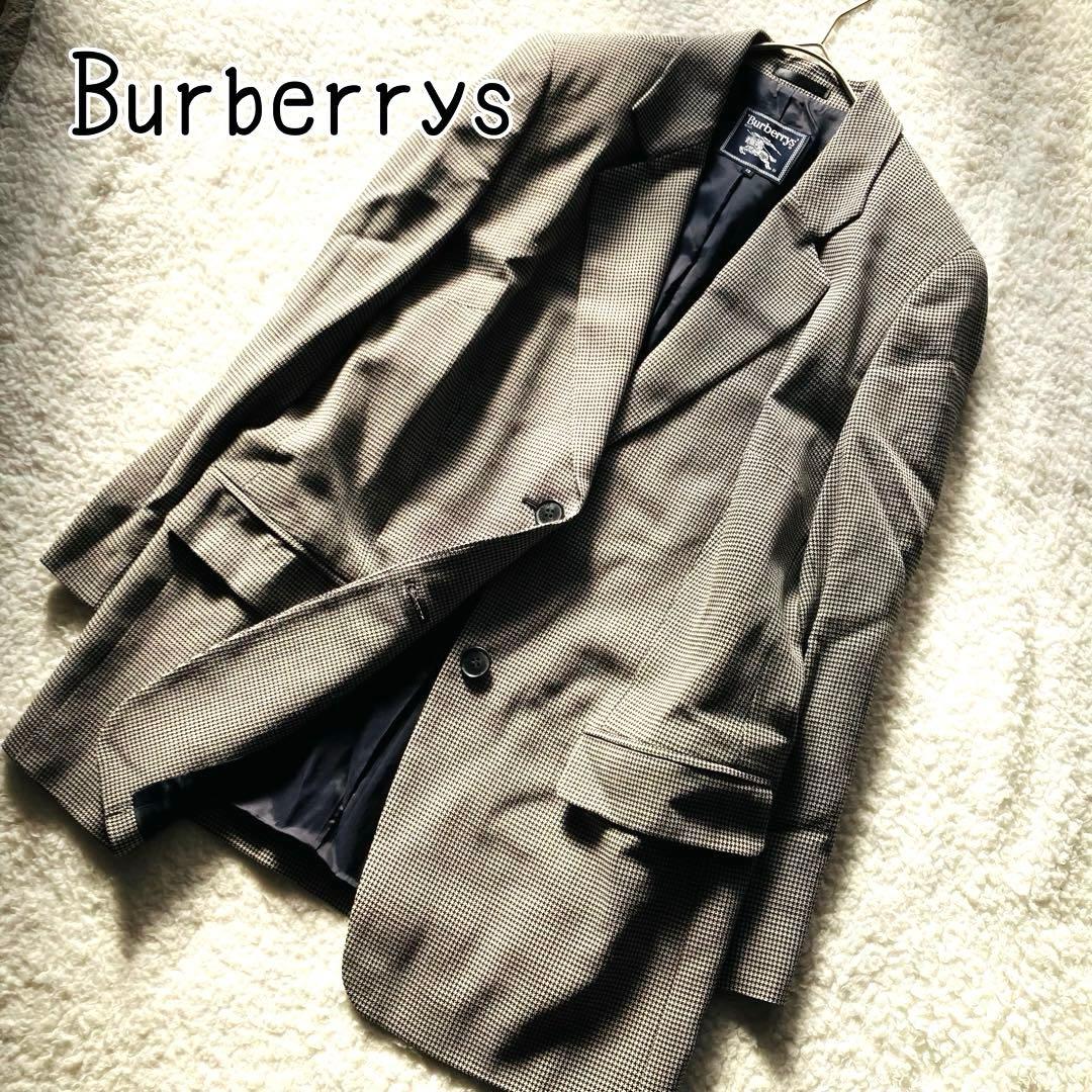 Burberrys テーラードジャケット　千鳥　イタリア製生地　ウール100%