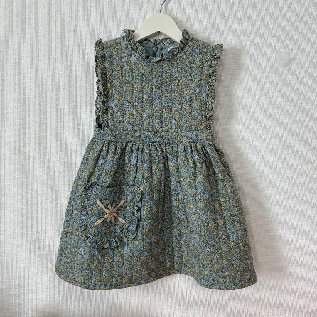 apolina キルティングワンピース 3-5y