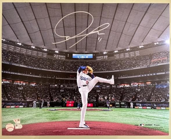 限定99枚・大判サイン・ 佐々木朗希・40×50センチ　FANATICS社MLB