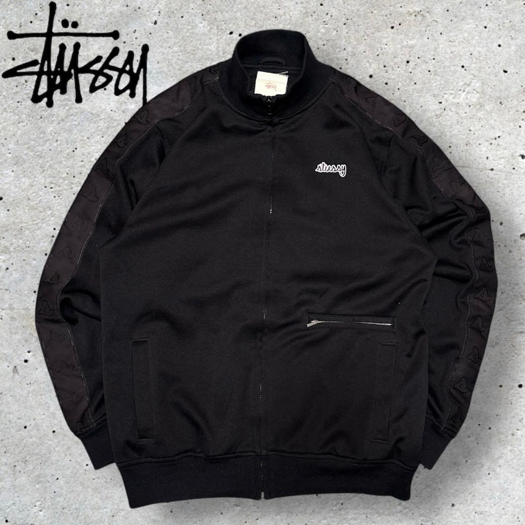 90s オールドステューシー　トラックジャケット　ブラック