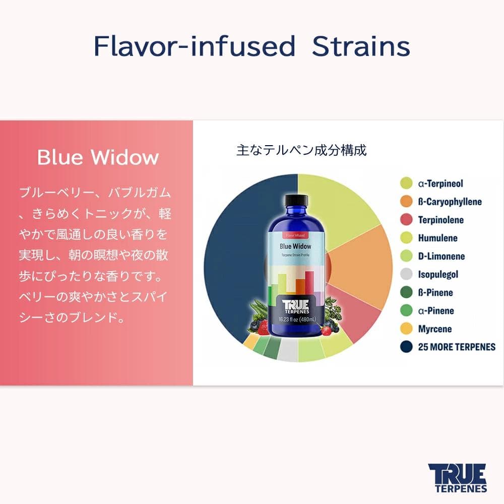TRUE テルペン 510 CBD CBN CBG 10ml ブルーウィドウ