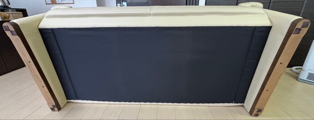 浜本工芸 革張地 3人掛けソファ