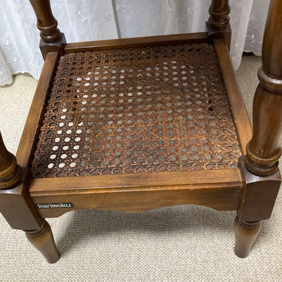 カリモク　サイドテーブル　花台　電話台