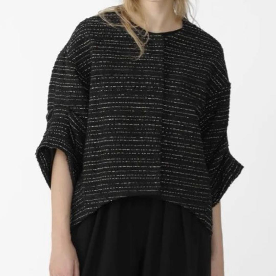 【新品タグ付き】Aga アーガ　GIOLICA ノーカラーツイードジャケット