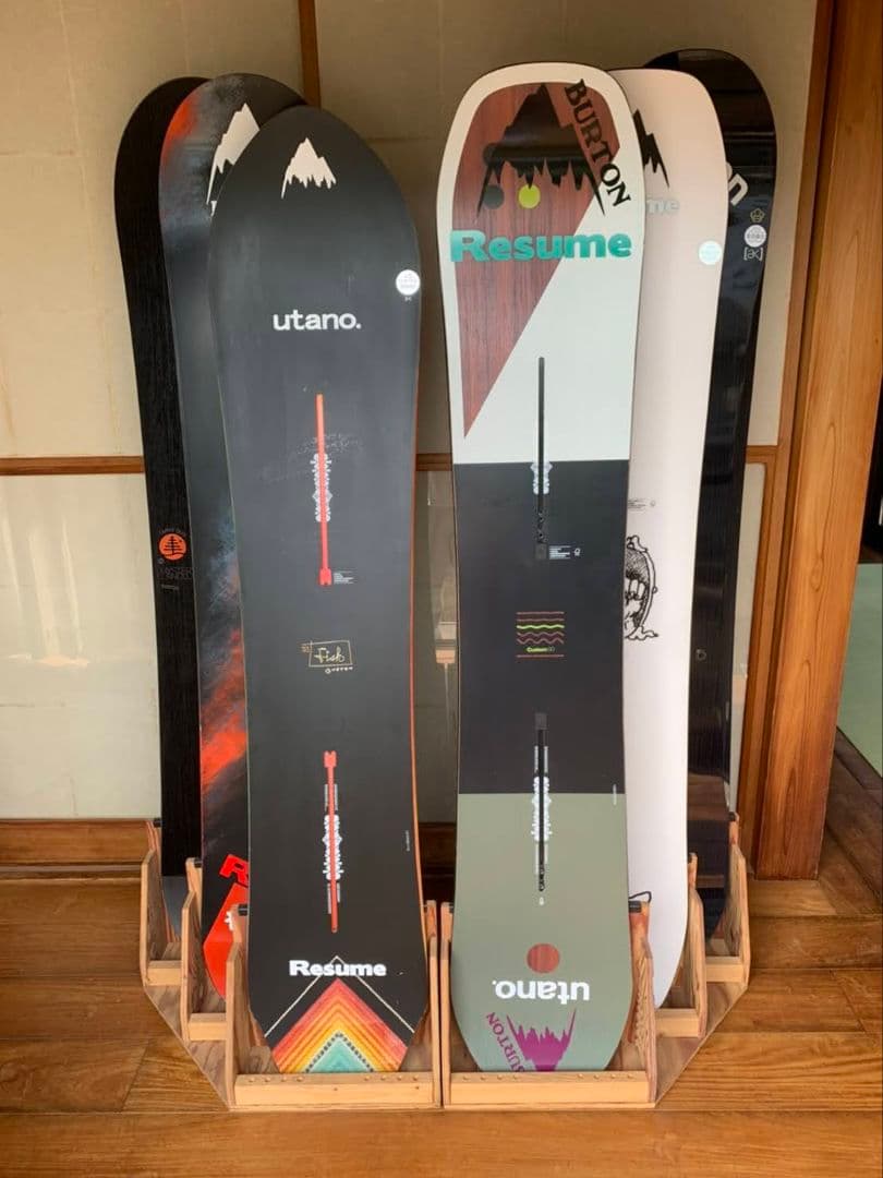 スノーボードディスプレイスタンドラック２本用カラーウィールナット　ハンドメイド