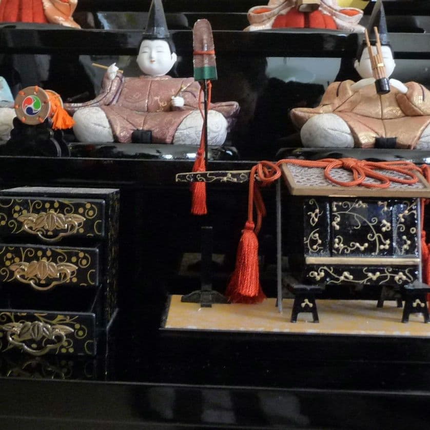 久月　桃山雛　雛人形セット 3段10人飾り　毛はたき、栞付き