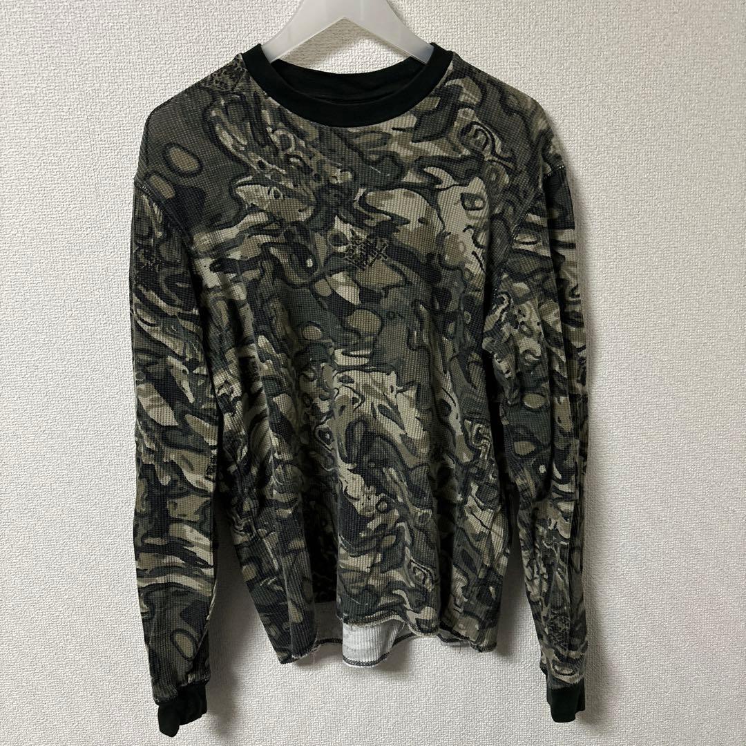 Stussy カモフラージュ サーマルロンT