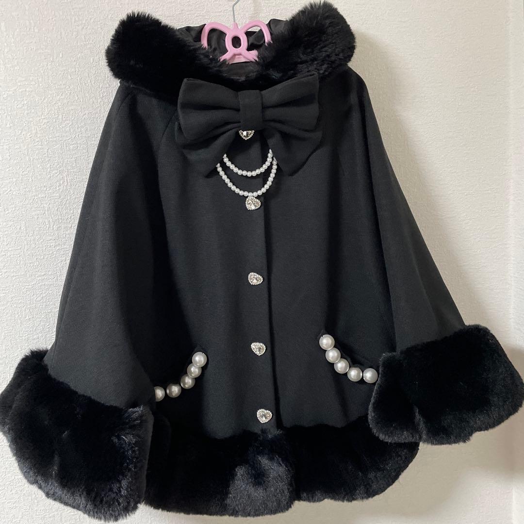 Princess Melody 黒 ポンチョ・ケープコート MARS