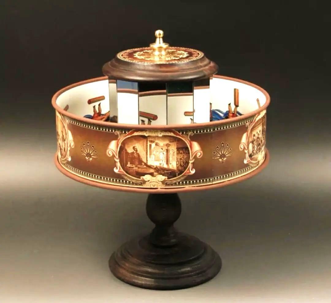 OJ【プラキシノスコープ】回転覗き絵　アニメーションの原型　スペイン製